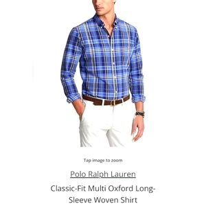 SOLD!!! $125 Polo Ralph Lauren Classic Fit Plaid Oxford Shirt  - XL NWT!